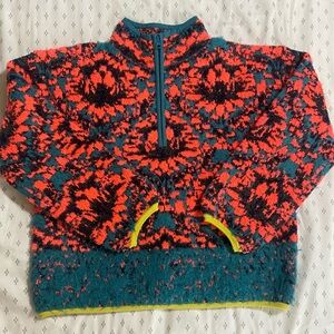 Anthropologie Half Zip fuzzy Christina sweater